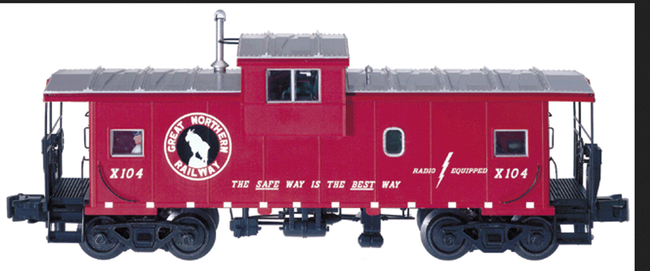 Atlas O GN (master)  Extended Vision caboose, 2 rail