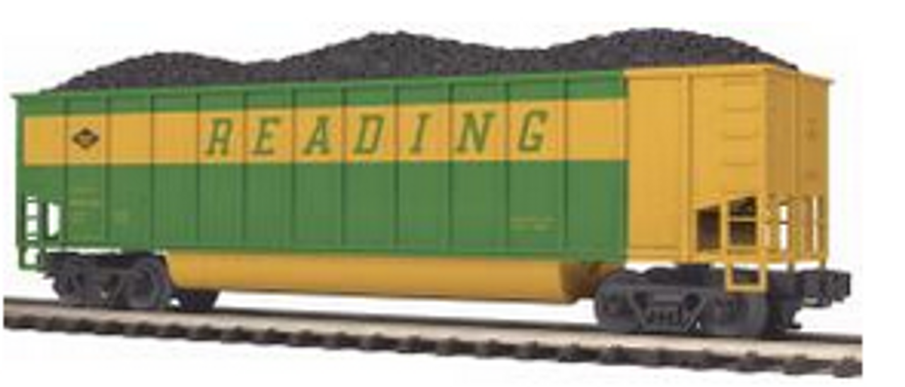 MTH Premier Reading Bathtub Gondola w/ Coal Load, 3 rail