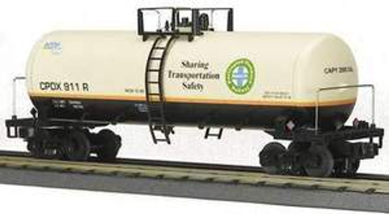 MTH Premier BNSF Tank Car (green and cream), 3 rail