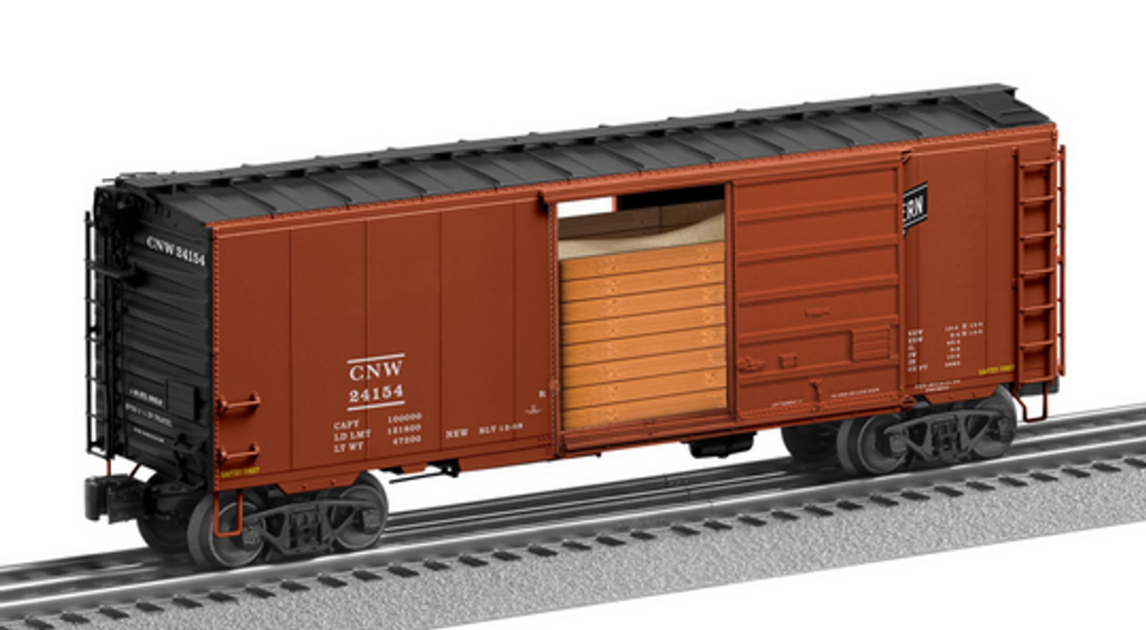 Lionel O  C&NW  Grain Door box car,  3 rail