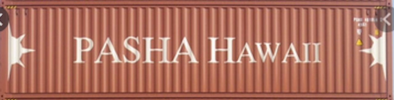 PDT exclusive Atlas O  case of 8 Pasha Hawaii  40' containers