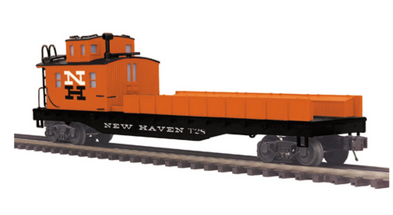 MTH Premier NH wreck crane with boom car and gondola, 3 rail