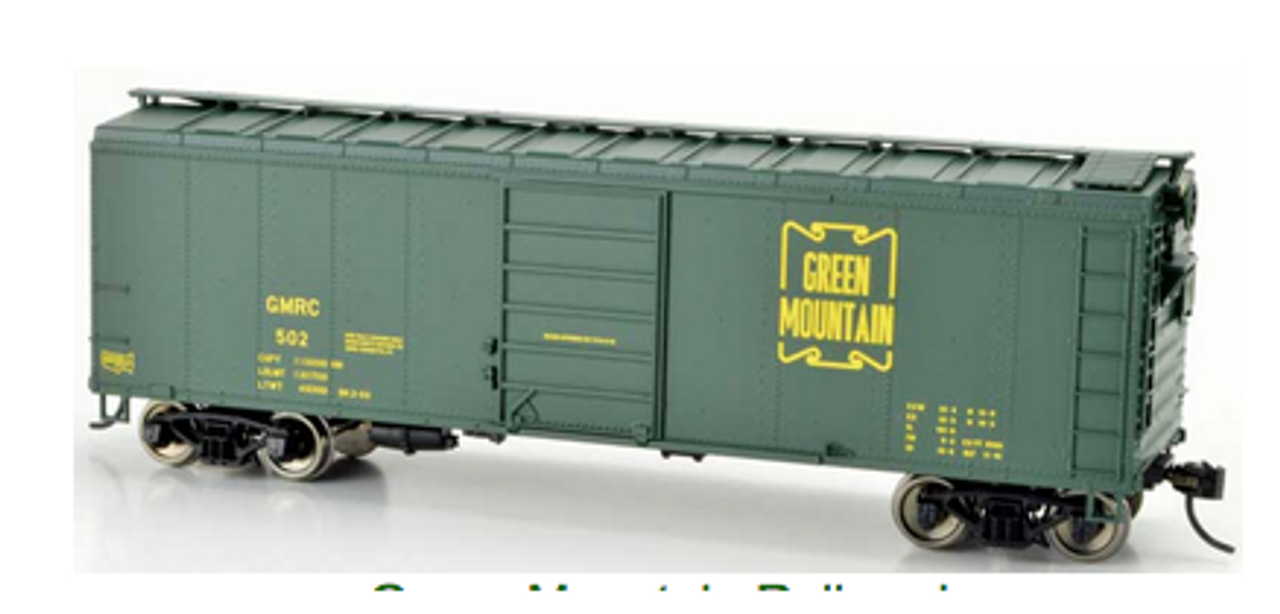 Pre-order for PDT exclusive MTH Premier Green Mountain Railroad   40' AAR box car, 3 rail