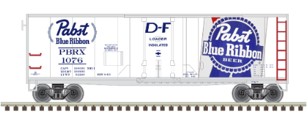 Atlas O Pabst (version 2) 40' plug door (bunkerless) refrigerator car, 3 rail or 2 rail 