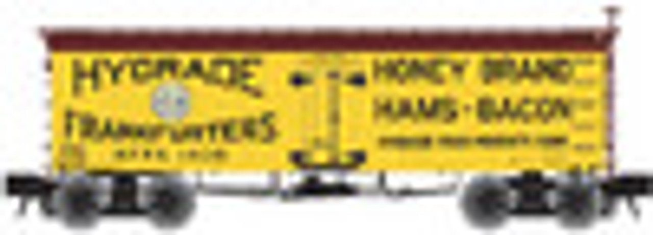 Atlas O Hygrade Frankfurters  36' wood reefer, 3 rail or 2 rail