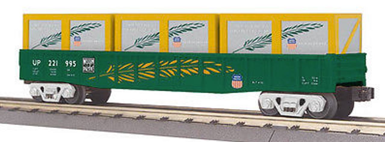 MTH Railking WP gondola car with crates, 3 rail