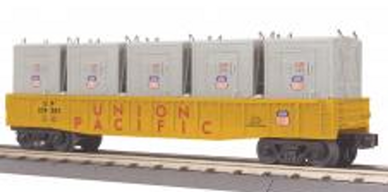MTH Railking UP gondola car with LCL containers, 3 rail