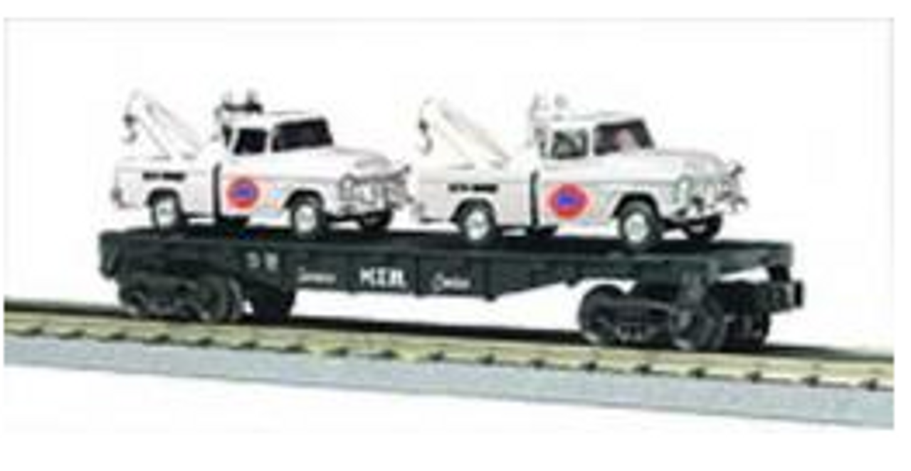 MTH Railking  Auto Transportation Flat Car w/ '68 GTO, 3 rail