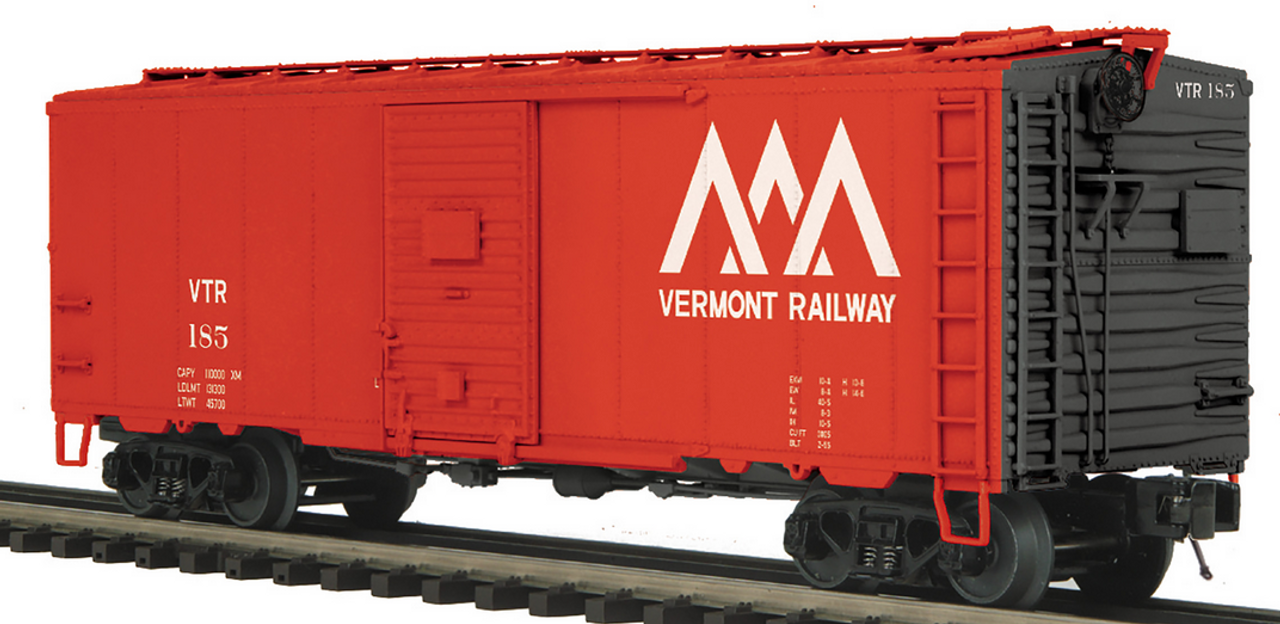 PDT exclusive MTH Premier Vermont Railway  40' AAR box car (red) , 3 rail