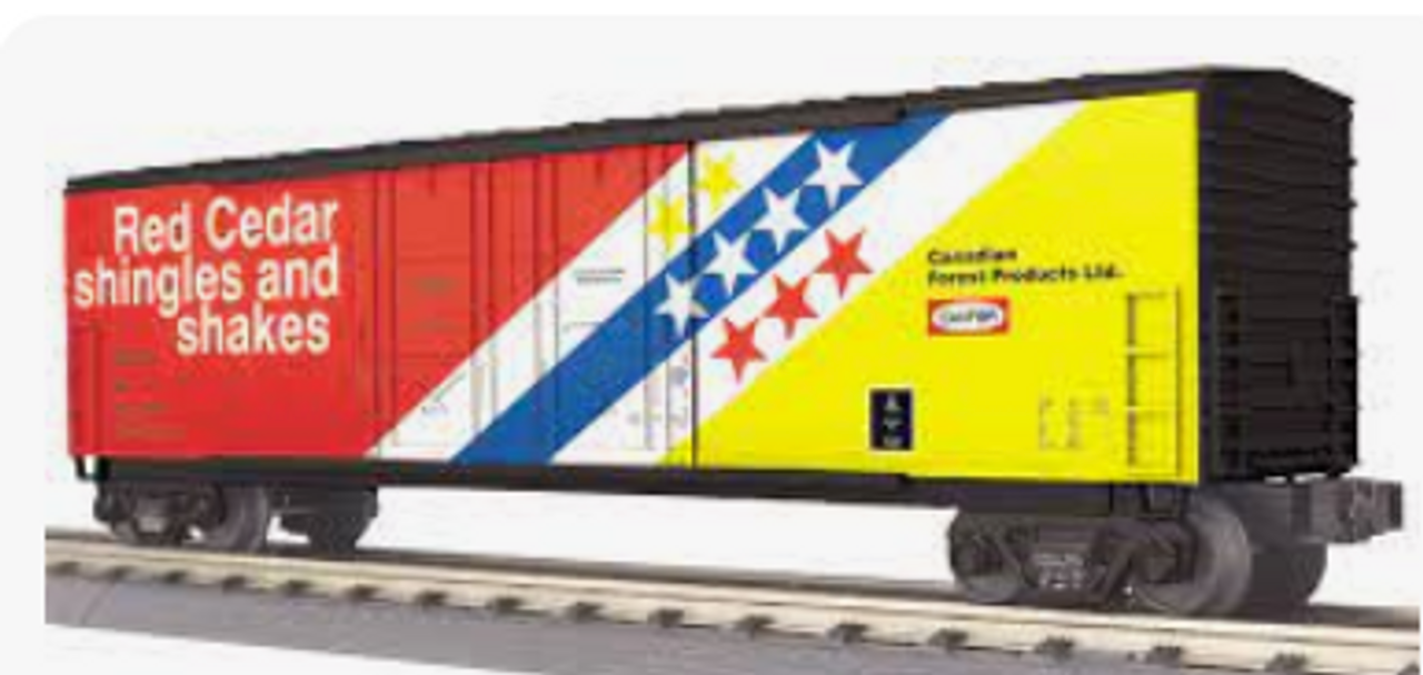 MTH Rail King Canadian Forest Products 50' Double Plugged Door Box Car, 3 rail