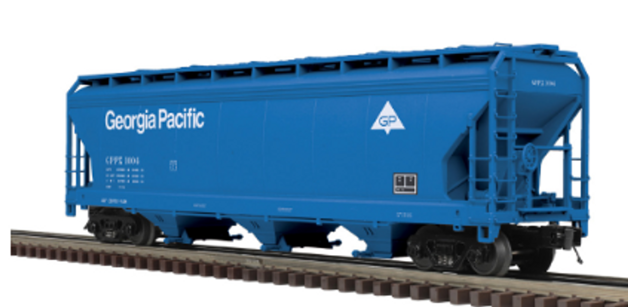 Pre-order for Atlas  Premier  Georgia Pacific 3  bay centerflow covered hopper car, 3 rail or 2 rail