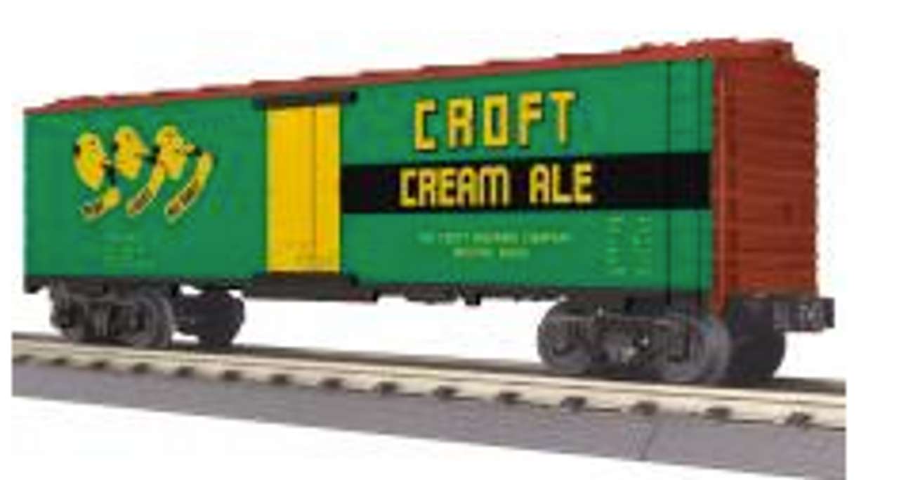 MTH Rail King semi scale Croft Cream Ale steel  Reefer, 3 rail