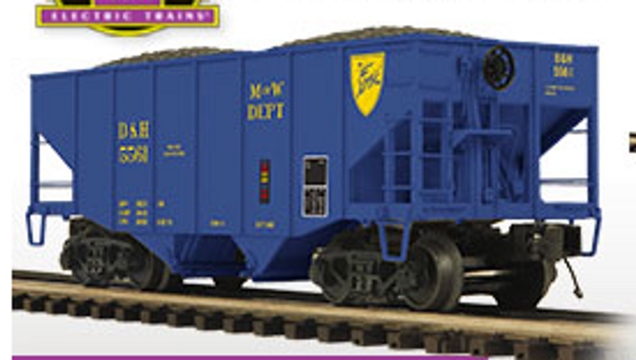 Pre order MTH Premier 6 car set of D&H (blue)   2 bay fishbelly  hopper cars,  3 rail