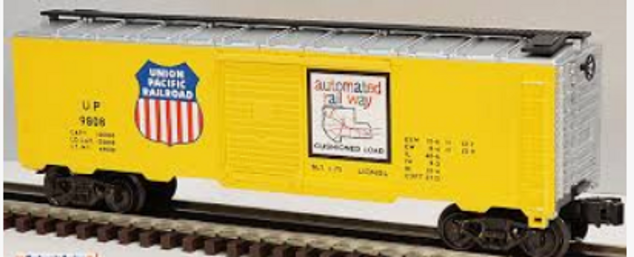 Lionel  "Standard O" UP (map)   40' box car, 3 rail