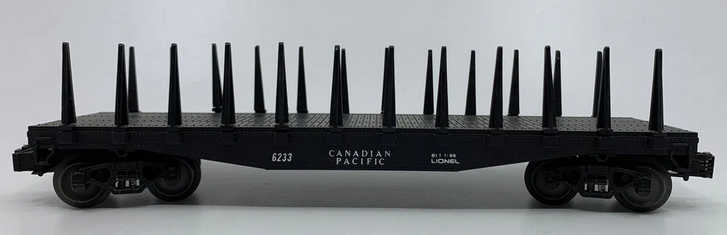 Lionel  Standard O CP 40' flat car with stakes. 3 rail