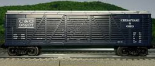 MTH Rail King semi-scale C&O  stock car (black), like new condition