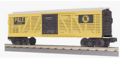 MTH Rail King semi-scale P&LE  stock car, 3 rail