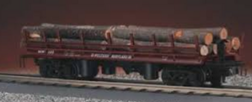 MTH Rail King Scale WM  Operating Log Dump car, 3 rail