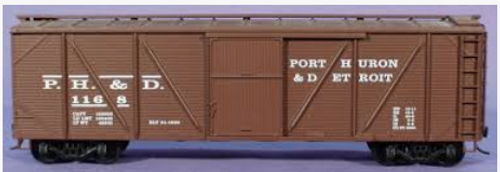 Crown Model Products (Weaver) PH&D outside braced (wood) box car, 3 rail or 2 rail