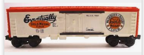 Lionel  traditional size Gold Medal Flour   billboard  reefer, 3 rail