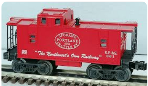Lionel traditional size   SP&S  Cupola  caboose  ,  3 rail