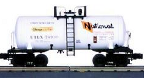 MTH Premier National Starch  8000 gallon  "Beer Can" Tank Car, 3 rail. New, no box, new trucks