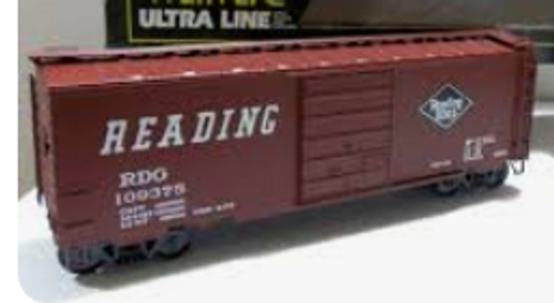 Weaver Reading (Tuscan, speed letters)  PS-1 40' box car, 3 rail or 2 rail