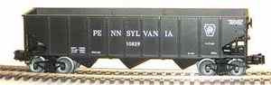 Weaver PRR (black) 40' 3 bay hopper car, 3 rail or 2 rail