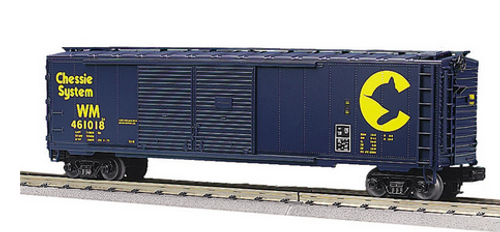 MTH Premier Chessie/WM 50' Double Door Box car, 3 rail, like new condition