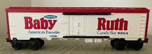 Lionel  traditional size Baby Ruth  billboard  reefer, 3 rail