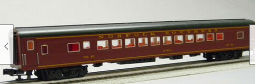 Lionel  NS Excursion  streamlined 4 car full scale passenger set, 3 rail