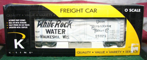 K-line White Rock Water  40' wood reefer, 3-rail, Like New Condition