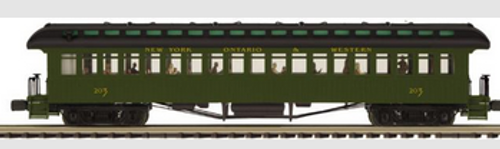 Pre-order for PDT exclusive set of 2 MTH Premier NYO&W  64' woodside passenger cars, 3 rail 