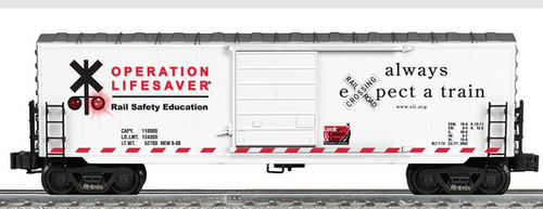 K-line/Lionel Operation Lifesaver 40' box car with flashing LED lights, 3rail