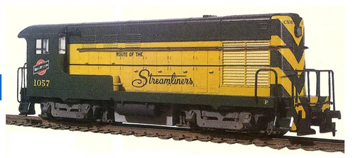 Pair of PDT special run MTH Railking Scale  CNW FM H10-44 switchers, 3 rail, P3.0