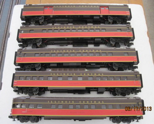 MTH Premier IC   5 car streamlined  (smooth side)  passenger set, 3 rail
