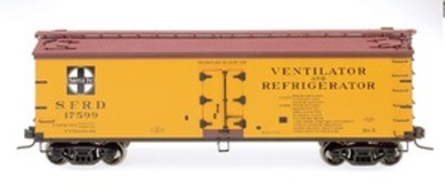Atlas O Santa Fe (early) 40' wood reefer, 3 rail or 2 rail  car