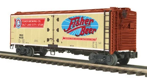 MTH Premier Fisher Beer 40' Steel  Reefer, 3 rail
