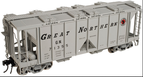 Atlas O GN (gray) ACF AC-2 34' Covered Hopper, 2 rail or 3 rail