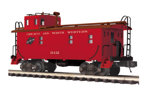 Pre-order for MTH Premier  CNW  35'  steel offset  cupola  Caboose , 3 rail