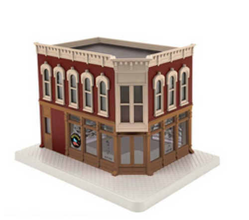 MTH  Metzger Butcher  Shop 2 story corner store building w/blinking sign