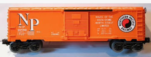 Lionel  traditional size  NP   box car, 3 rail