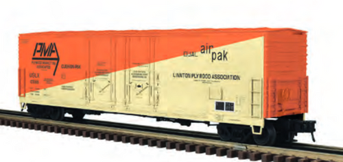 Pre-order Atlas O Plywood Marketing Associates 53' double plug door box car 3 rail or 2 rail