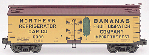 Copy of Atlas O Fruit Distributing (bananas) 40' wood reefer version 1, 3 rail or 2 rail 