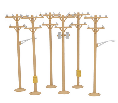 MTH  O Scale Telephone Poles — not Lighted