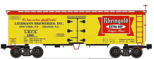Pre-order RMT Rheigold 36' woof reefer , 3 rail.