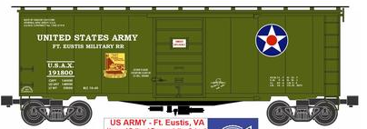 Pre-order for RMT US Army   40' steel box car , 3 rail.