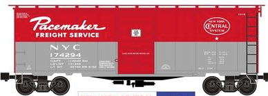 Pre-order for RMT NYC Pacemaker  40' steel box car , 3 rail.