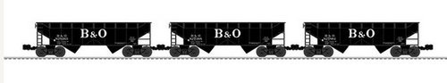 Pre-order for Lionscale (fmr weaver) 3 car set of B&O (large B&O) 2 bay offset hopper car , 3 rail convertible to 2 rail
