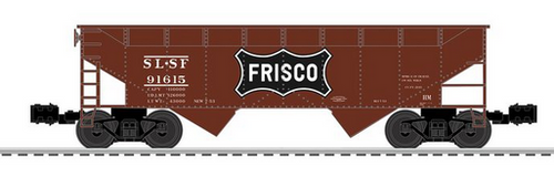 Pre-order for Lionscale (fmr weaver) 3 car set of SLSF (Frisco,  black logo) 2 bay offset hopper car , 3 rail convertible to 2 rail